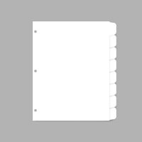 Tab Index Services | Blank copyable index tab dividers white